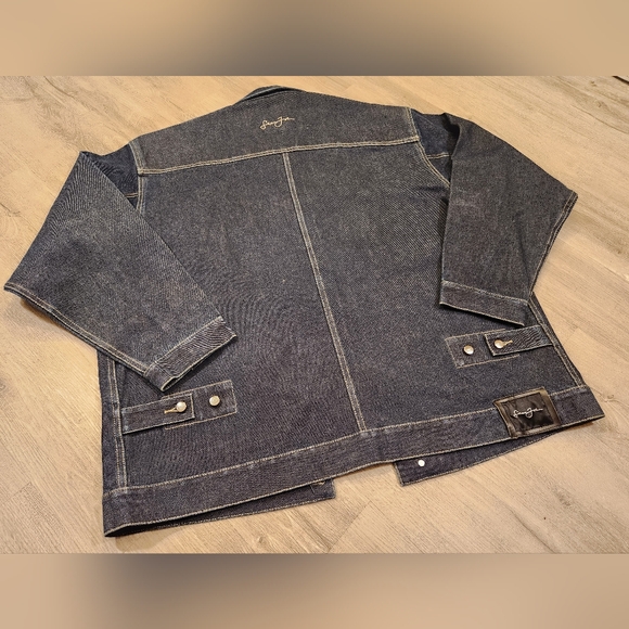 Vintage Sean John Jean Jacket Blue Denim Trucker Mens Size XXL - Picture 5 of 9